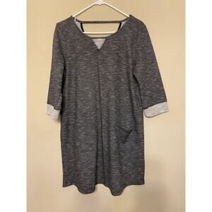 Womans Jack Cotton Mix Dress Size medium Black & Gray Pockets
